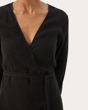 Load image into Gallery viewer, Elinora Long Sleeve Linen Wrap Dress