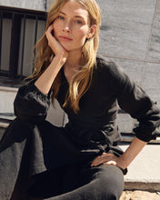 Load image into Gallery viewer, Elinora Long Sleeve Linen Wrap Dress