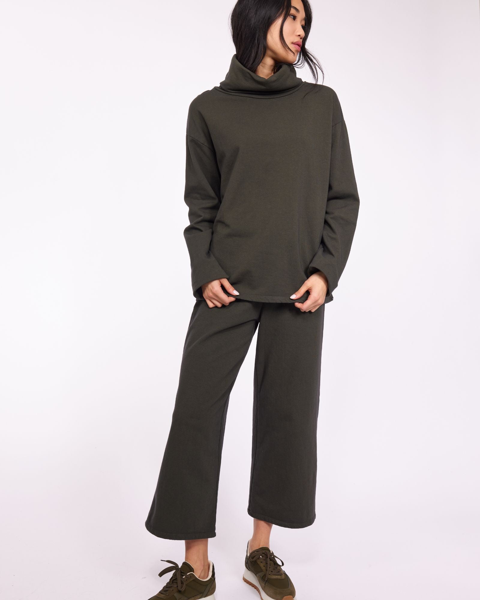 Fleece hot sale turtleneck sweater