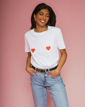 Load image into Gallery viewer, Brunette the Label Double Heart Classic Tee
