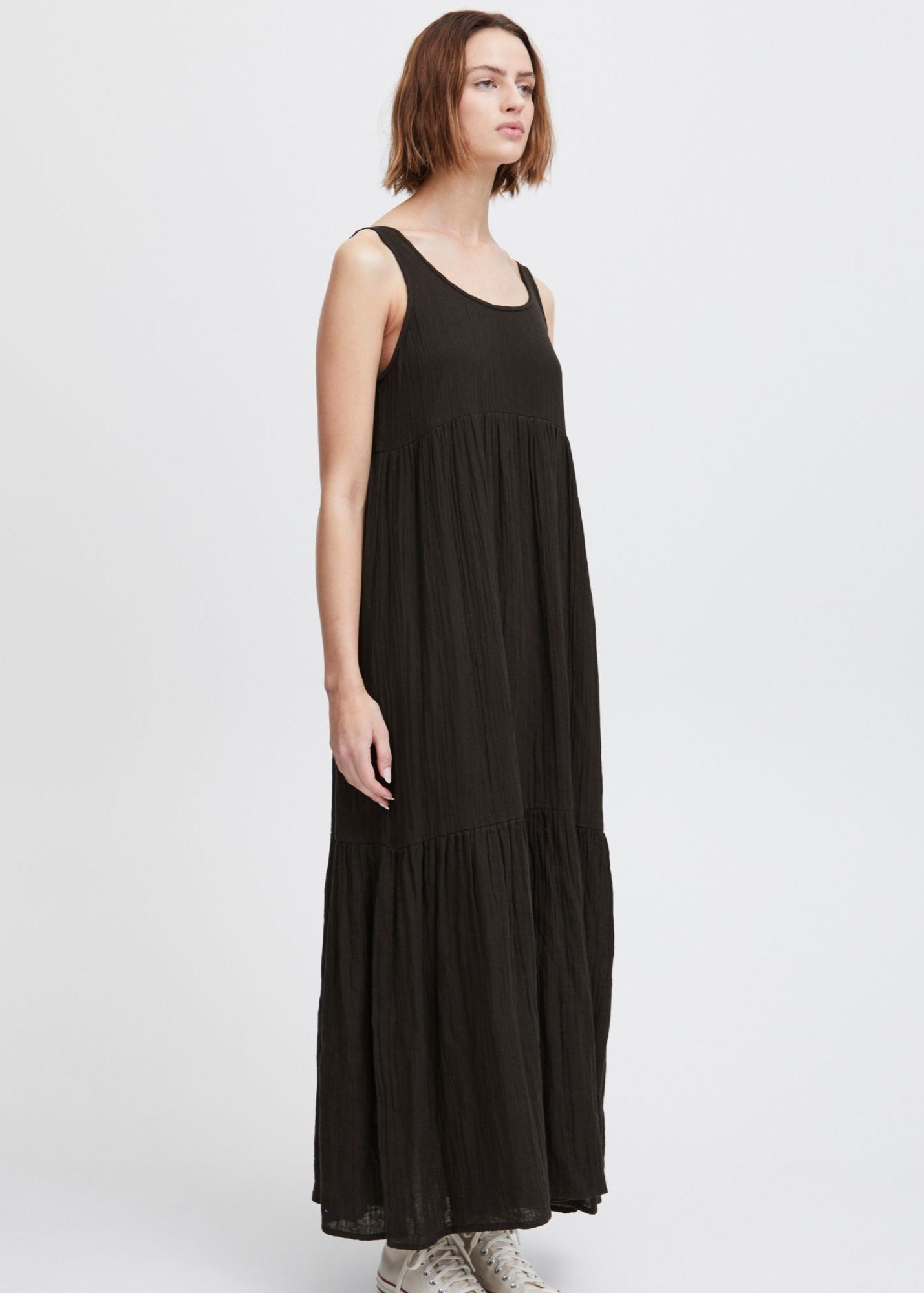 ICHI Foxa Linen Maxi Dress  Woven
