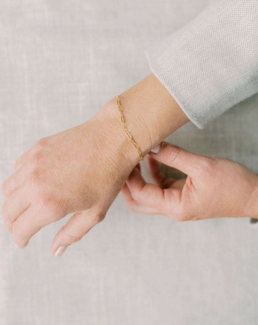 Woven Gold Paper Clip Bracelet