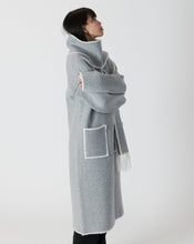 Load image into Gallery viewer, Lyla and Luxe Delaney Long Coat with Detachable Scarf and Whipstitch Detail
