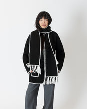 Load image into Gallery viewer, Lyla and Luxe Delaney Short Coat with Detachable Scarf and Whipstich Detail
