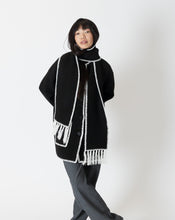 Load image into Gallery viewer, Lyla and Luxe Delaney Short Coat with Detachable Scarf and Whipstich Detail
