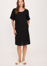Load image into Gallery viewer, Pistache Linen Dress with Sleeve Detailing
