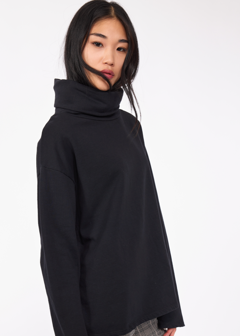 Black clearance fleece turtleneck
