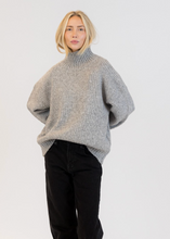 Load image into Gallery viewer, Lyla and Luxe Aggie Mockneck Ribbed Sweater
