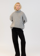 Load image into Gallery viewer, Lyla and Luxe Aggie Mockneck Ribbed Sweater
