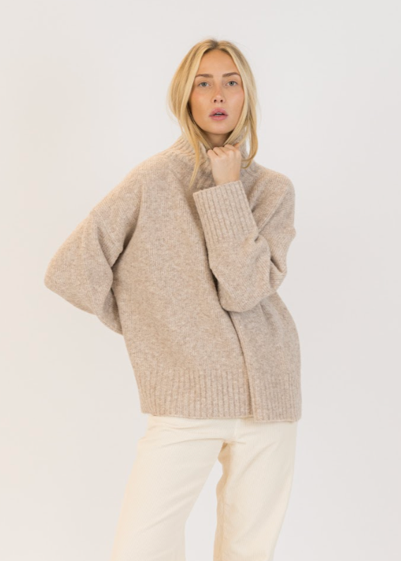 Lyla and Luxe Oliver Mock Neck Sweater