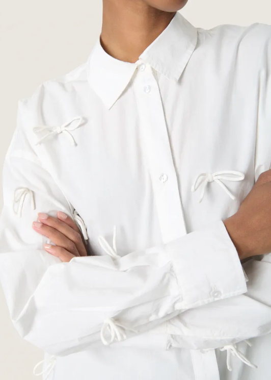 Soaked in Luxury Joa Bow Shirt