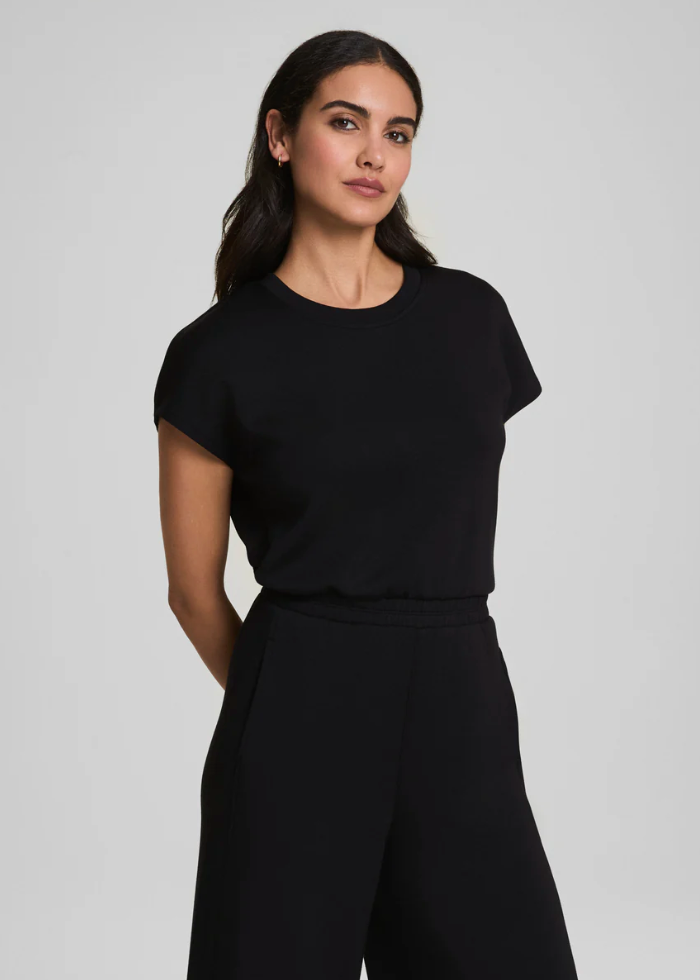 Spanx Air Essentials Capped Sleeve Cinched Jumpsuit