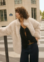 Load image into Gallery viewer, Cream Frimia Faux Fur Coat

