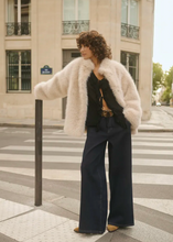 Load image into Gallery viewer, Cream Frimia Faux Fur Coat
