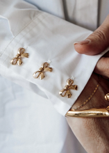 Load image into Gallery viewer, Brunette Poplin Shirt with Bow Detailing
