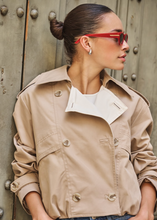 Load image into Gallery viewer, Esqualo Cropped Trench with Bubble Hem
