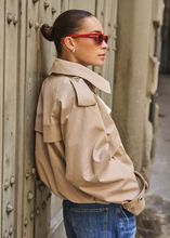 Load image into Gallery viewer, Esqualo Cropped Trench with Bubble Hem
