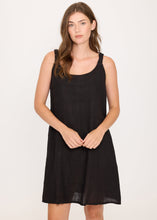 Load image into Gallery viewer, Pistache Linen Dress with Strap Detailing
