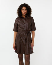 Load image into Gallery viewer, Soya Concept Leather Shirt Dress
