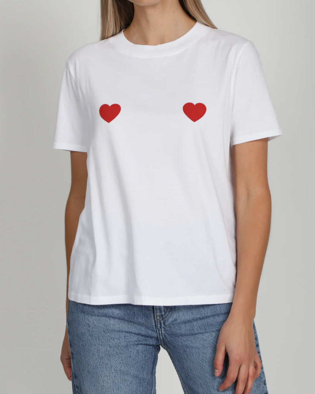 Brunette the Label Double Heart Classic Tee